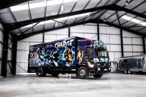 1988 Volvo FL6 Turbo Zone Truck Art Car by Banksy